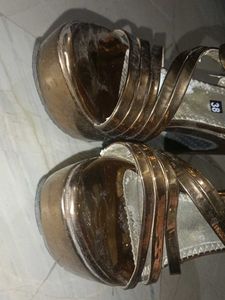 Gold Wedge Heels
