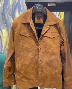 Brown Suede Sherpa Lined Jacket
