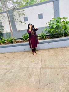 Maroon Kurta dupatta pant