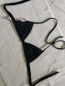 Black Mesh Triangle Bra