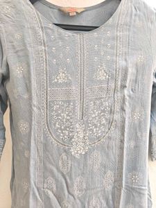 Elegant blue 💙 Kurta with Intricate Embroidery