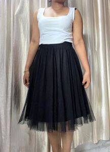 Black tulle skirt