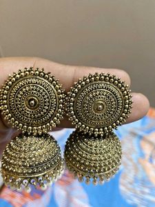 Antique Gold Jhumka Earrings