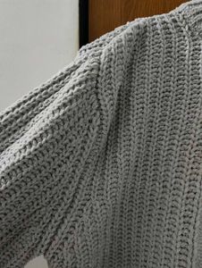 Light Gray Textured Knit Sweater