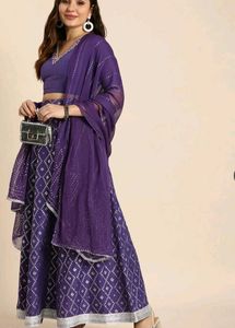 Beautiful Purple Lehenga choli Set with Embroidery