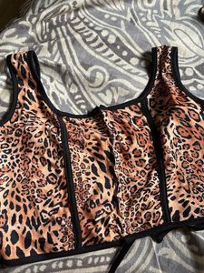 Leopard Print Corset Top