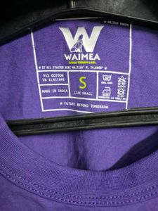 Purple Graphic Tee with Transparent Pocket