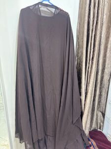 Elegant Brown Evening Gown with inner