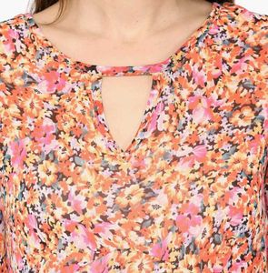 Vibrant Floral Print midi dress