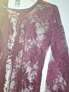 Elegant Lace Shrug long