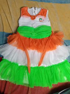 Kids Tricolor Party Dress