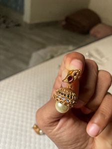 Jumka With Pearl Drop