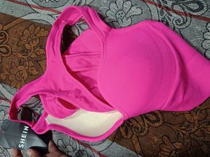 SHEIN Pink Sports Bra