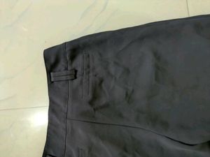 Classic Dark Grey Wide Leg Trousers
