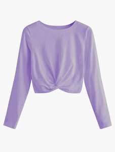 SSS Lilac Twist Front Long Sleeve Top