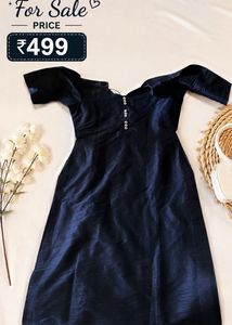 Elegant Navy Blue Kurta