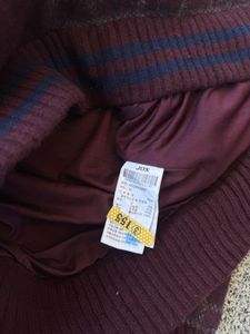 Burgundy Knit Zip-Up Jacket
