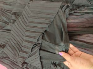 Long Frill Skirt For Women, Casual Black Colour