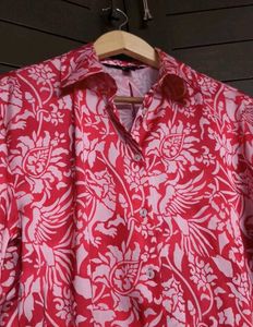 Vero Moda Vibrant Floral Print Button-Up Shirt