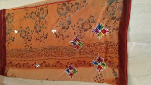 Beautiful Floral Print Saree