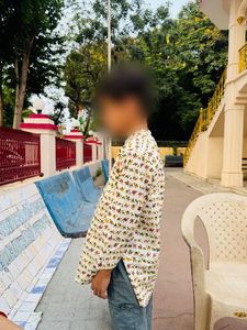 Boys Kurta Shirt with Colorful Print