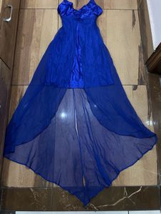 Sheer Blue silk drss