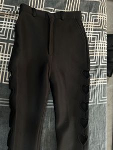 Heart Cut Out Chic Black Flare Pants