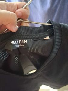 SHEIN Black Heart Detail T-Shirt