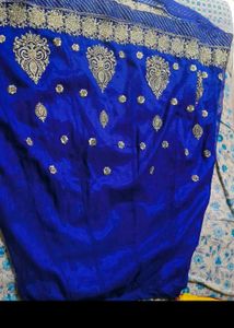 Royal Blue Embroidered Rajasthani poshak