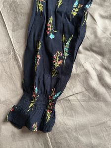 Navy Floral Mini Dress