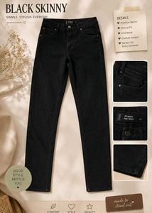 Black Skinny Mid Waist Jeans
