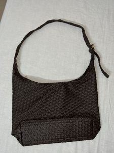 Brown braided bag