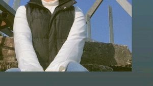 Puffer Jacket With High Neck Top