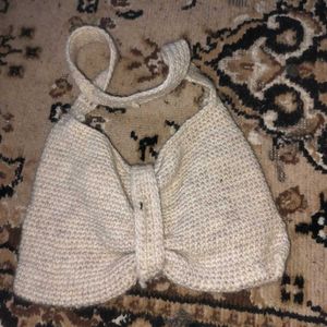 Crochet Halter Neck Blouse Top