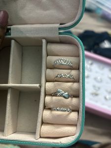 Silver Tone Ring Set