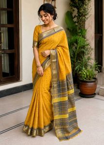 Elegant Yellow Saree