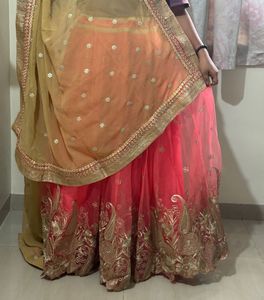 Stunning Pink &amp; Gold Lehenga Choli Set