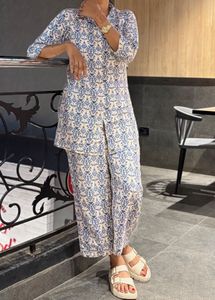 Price Dropped🥳 only Elegant Floral Blue Co-ord