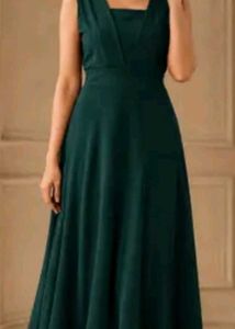 Elegant Sleeveless Green Maxi Dress