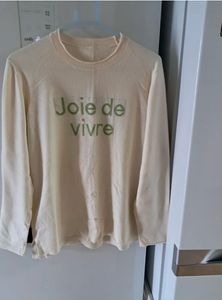 Cream "Joie de Vivre" Long Sleeve Top