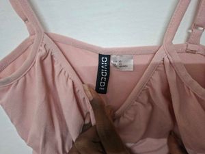 Cute Pink Cropped Camisole Top