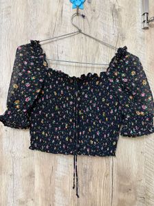 Floral Smocked Off-Shoulder Top