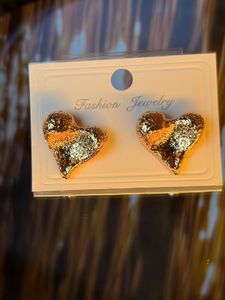 Anti-Tarnish Charming Bow &amp; Heart Earrings Set