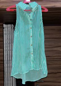Striped Button-Up Shirt