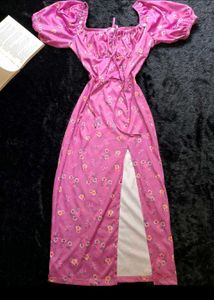 Pink Floral Maxi Dress