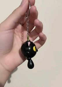 Black Sprout Cat Keychain 🖤🌱