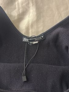 Black Ribbed Tank Bodysuit