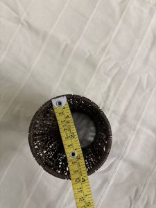 Brown Woven Vase/ Candle Holder
