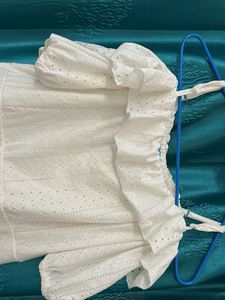 Chic White Off-Shoulder Ruffled Dress