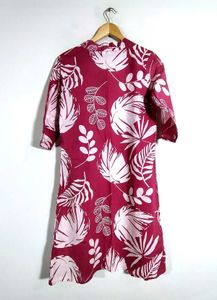 Pink Floral Print Long Shrug (Women's)